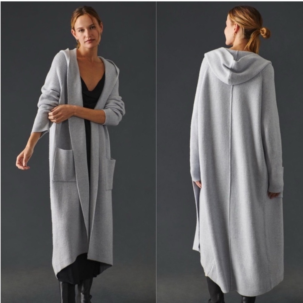 Anthropologie Daily Practice The Snow Bird Cardigan In Light Grey Size XS/S - Picture 2 of 8